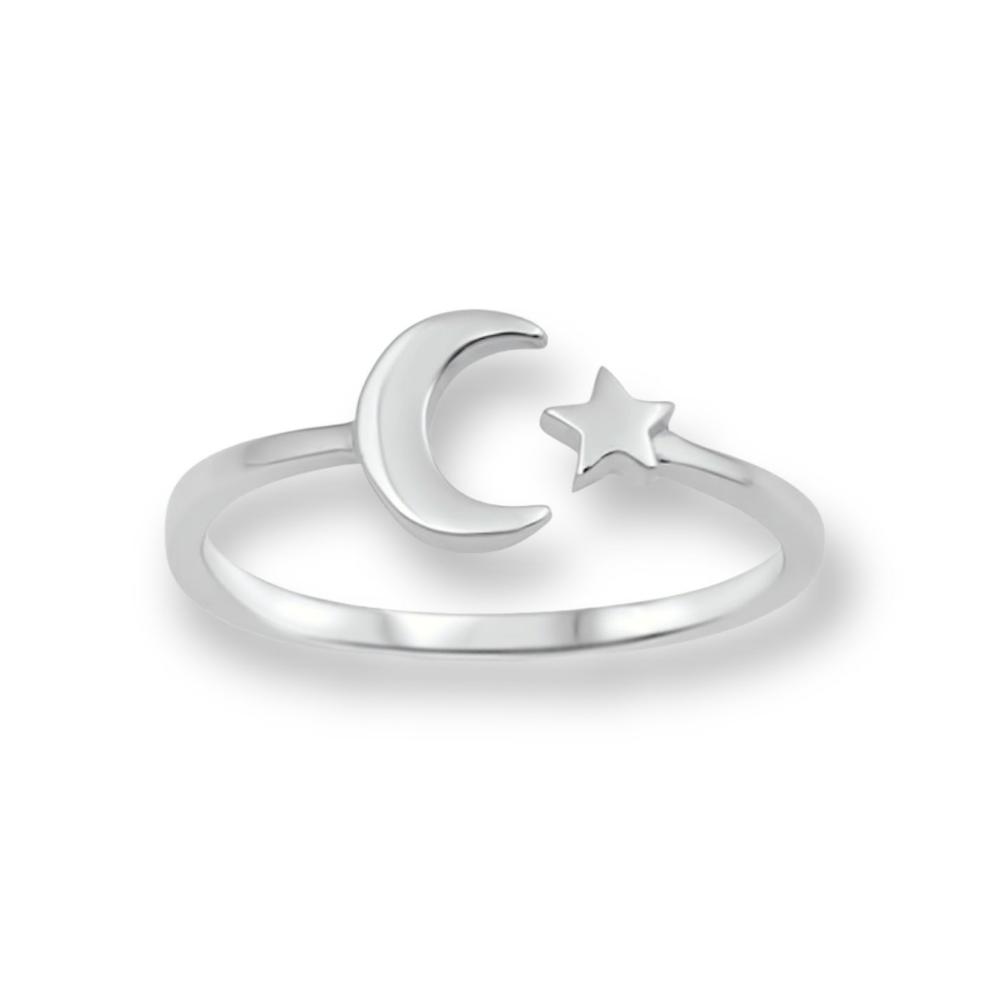 Moon & Star Ring